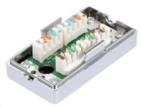 Spojovací box STP Cat5E narážecí, stříbrná