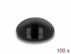 Delock Gumové nožky kulaté, samolepicí, 5 x 2 mm, 100 ks, černé