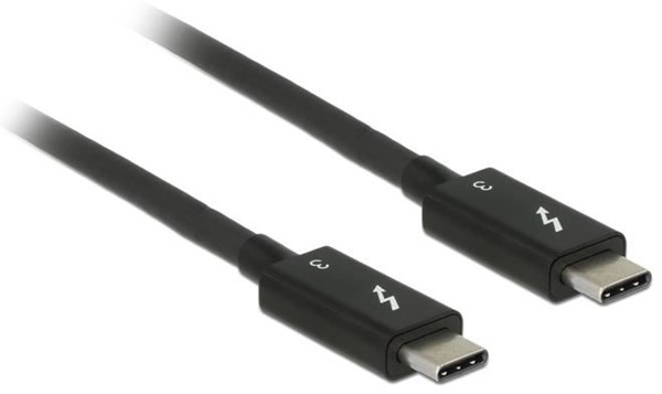 USB kábel Delock Thunderbolt 3 USB C -> USB C (M/M) čierny 0,5 m (84844)