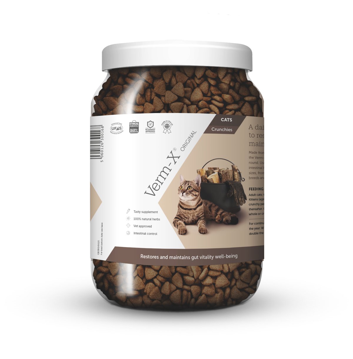 Verm-X Přírodní granule proti střevním parazitům pro kočky 1 kg
