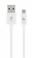 GEMBIRD Kabel CABLEXPERT USB 2.0 AM na MicroUSB kabel (AM/BM), 1m, bílý