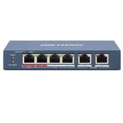 Hikvision Digital Technology DS-3E0106HP-E network switch Unmanaged Fast Ethernet (10/100) Power over Ethernet (PoE) Blue