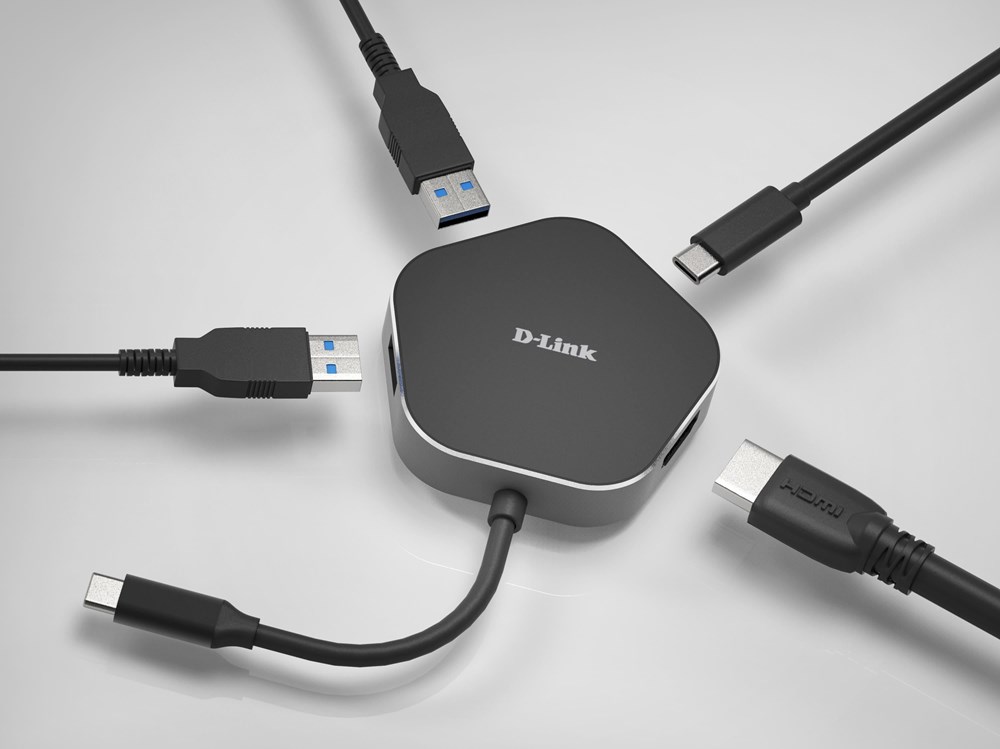 DUB-M420 4-in-1 USB-C Hub mit HDMI/USB-C Ladeanschluss, USB-Hub