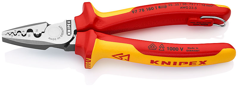 Knipex 97 78 180 T Kliešte lisovacie na dutinky TT