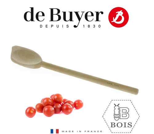 Vařečka de Buyer, 4874.00, dřevěná, s rohem, PEFC certifikace dubového dřeva, ochrana včelím voskem
