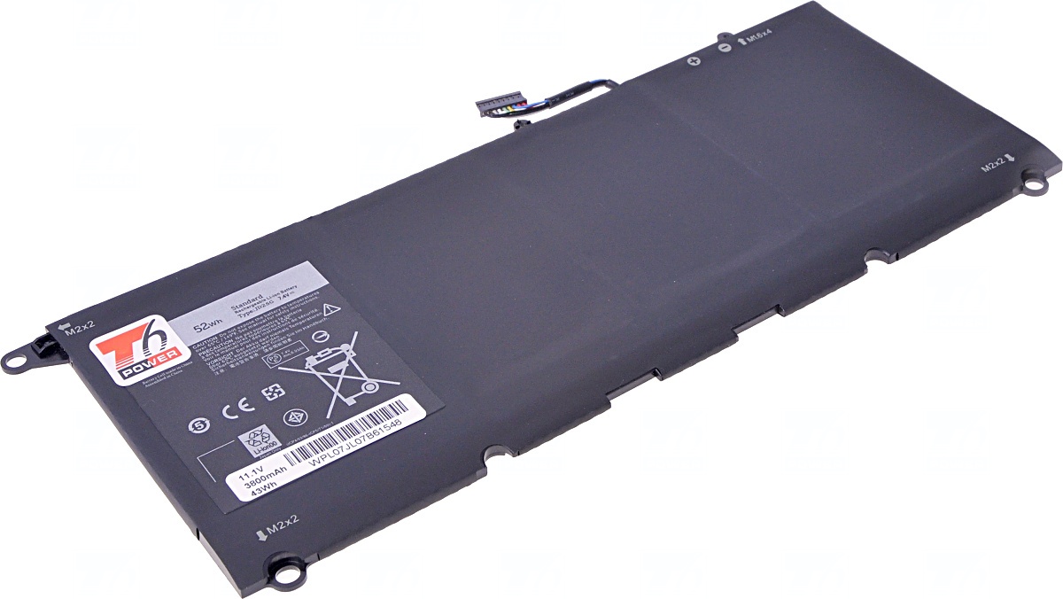 Baterie T6 power Dell XPS 13 9343, 13 9350, 7368mAh, 56Wh, 4cell, Li-pol