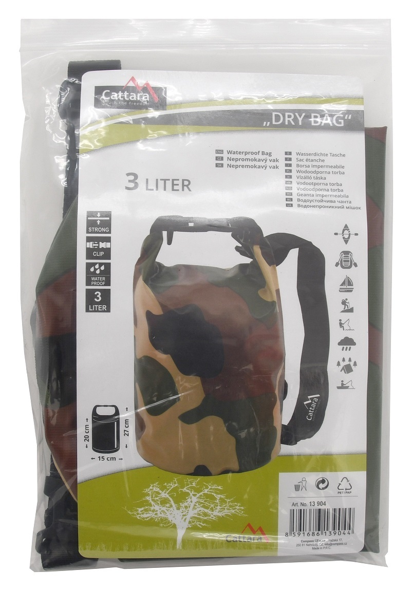 Nepromokavý vak DRY BAG 3l CATTARA