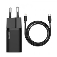 Baseus Super SI set adaptéra USB-C 20W a kábla USB-C do Lightning 1m, čierna
