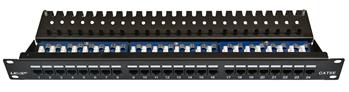 Patch panel UTP cat.5e 24p. (horní zářez - ""KRONE"") - black