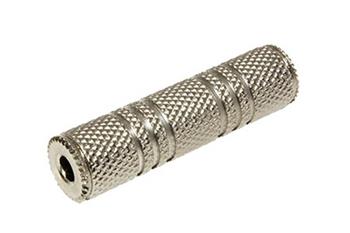Spojka jack 3.5F - jack 3.5F strieborná