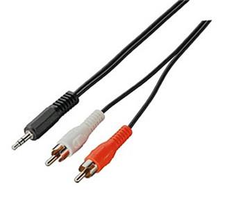 Kabel propojovací Jack 3,5(M) - 2x cinch(M), 5m