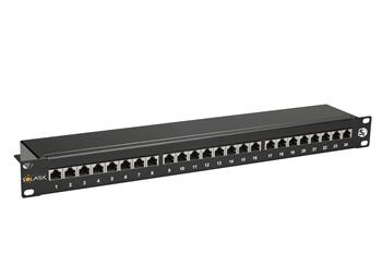 Patch panel Solarix SX24-5E-STP-BK 24 x RJ45 CAT5E STP černý 1U