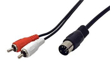 Kabel audio DIN5pin(M) -> 2x cinch (M) , 1,5m