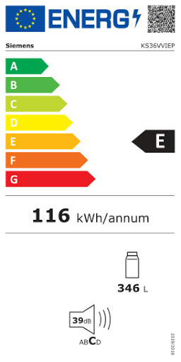 Siemens KS36VVIEP iQ300, chladnička