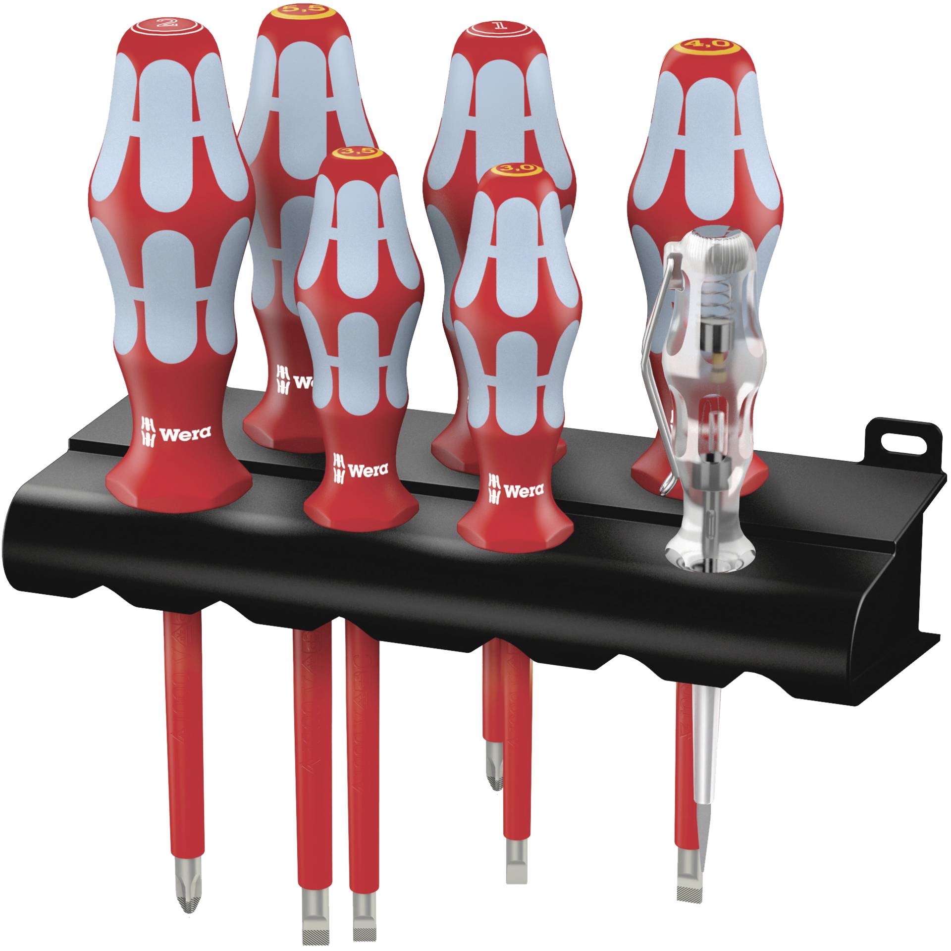 Wera 3160 i/7 Screwdriver Set Stainless Steel + Rack