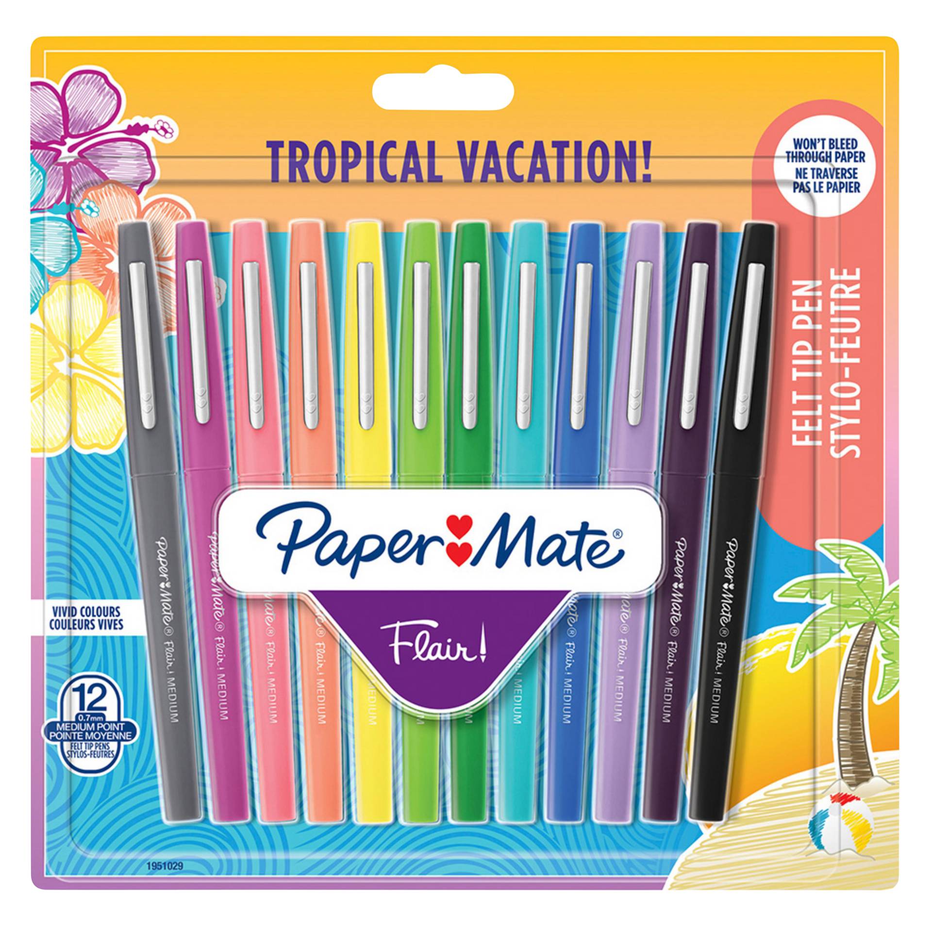 1x12 Paper Mate Flair Felt Tip Pen Tropical Vacation M 0,7 mm