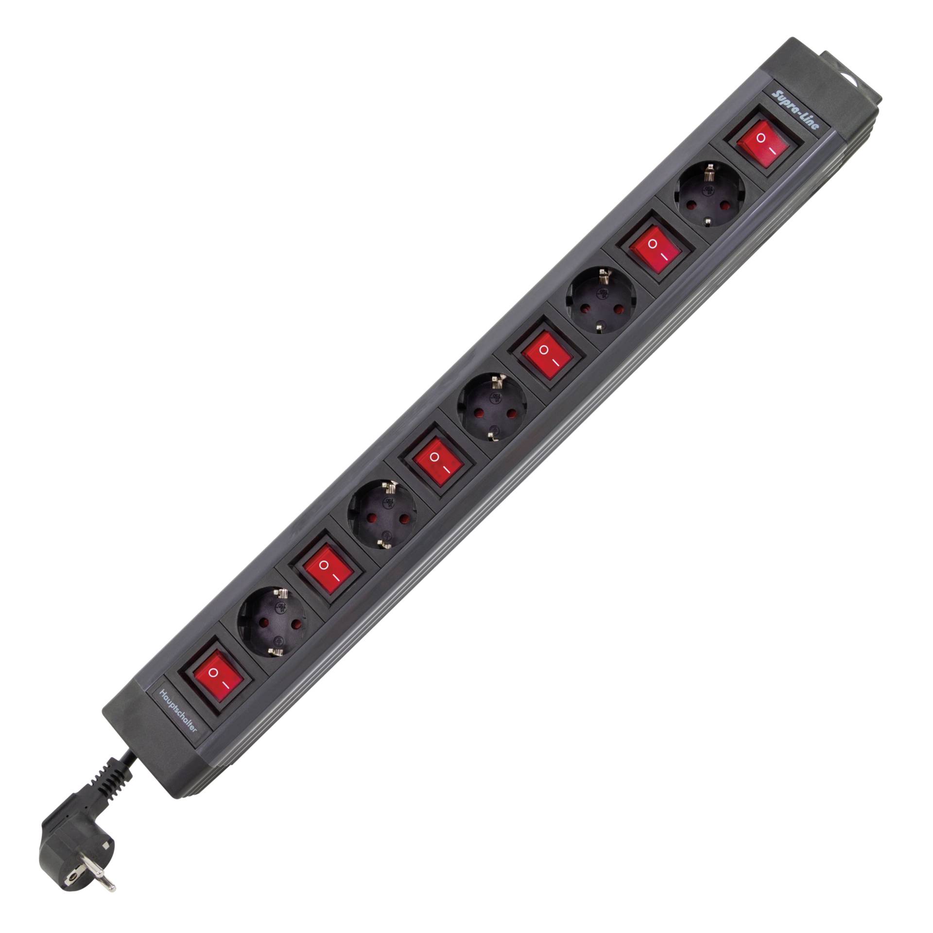 REV 5-fold Multiple Socket 3,7 m Single Switch  anthracite