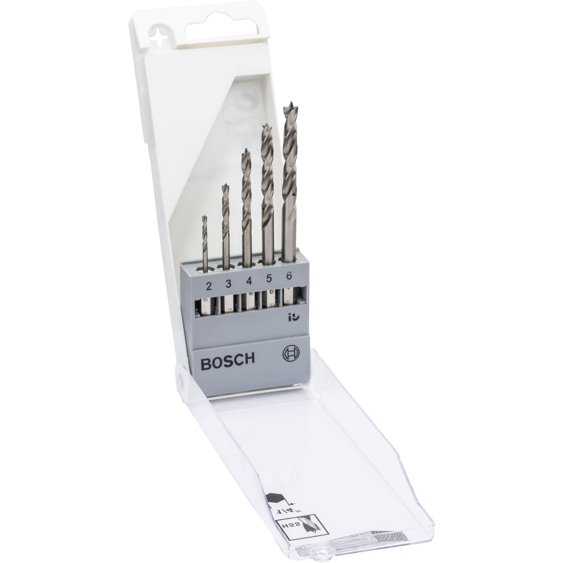 Bosch 6-kt. 1/4 Wood Drill Bit 2,3,4,5,6mm