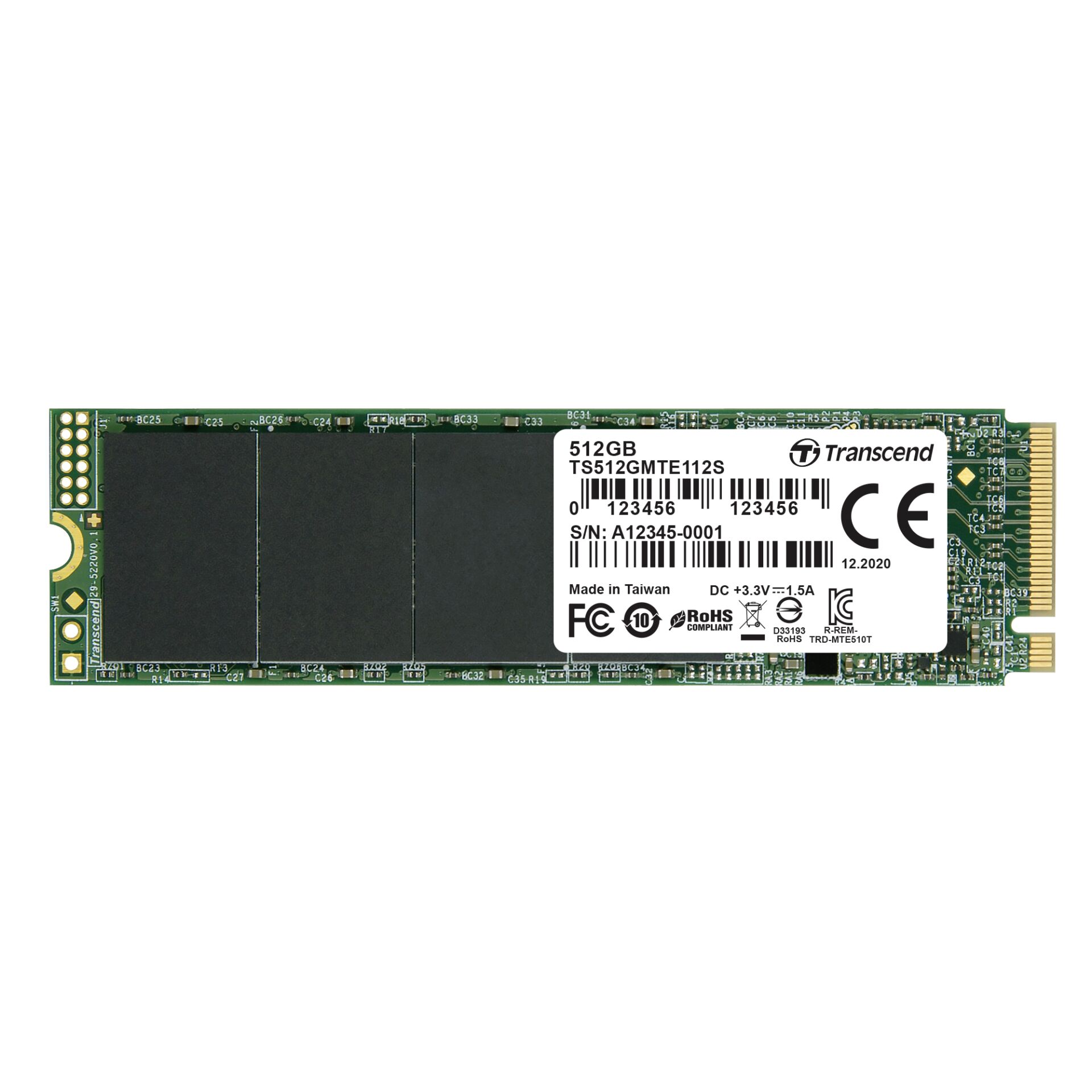 Transcend SSD MTE112S      512GB NVMe PCIe Gen3 x4