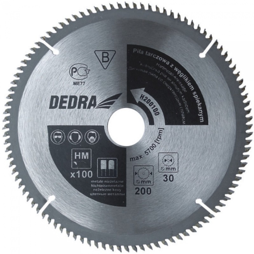 Dedra Kotúčová píla na hliník 250x30mm 100 zubov. - H250100