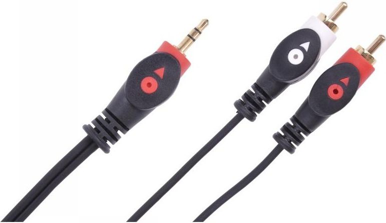 Libox Jack 3,5 mm kábel - RCA (Cinch) x2 5m čierny (LB0024)