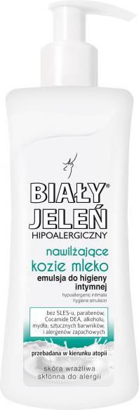 Bialy jeleň hypoalergénne kozie mlieko emulzie pre intímnu hygienu 265 ml