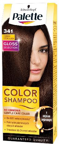 Paletka Color Shampoo Farbenie č. 341 Horká čokoláda