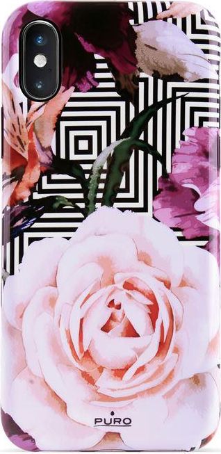 Puro Puro Glam Geo Flowers - Etui Iphone Xs / X (pink Peonies)