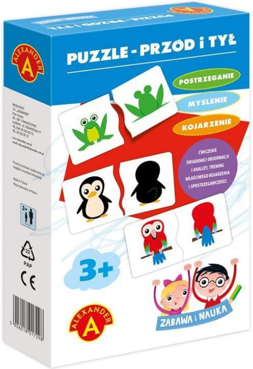 Alexander Puzzle vpredu a vzadu - Zábava a veda (1842)