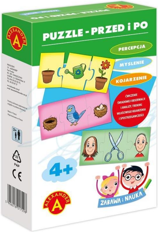 Puzzle Przed i po, Zabawa i nauka