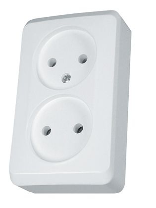 Schneider Electric Socket 2krát B/U 16A IP20 WHITE GWN-220P-WDE001040