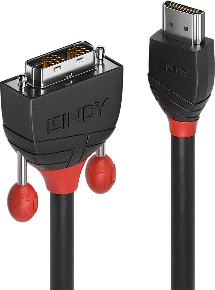 Lindy HDMI - DVI-D kabel 0,5 m černý (36270)