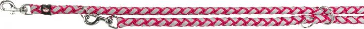Trixie Cavo Reflect, nastavitelné vodítko pro psa, fuchsie, L–XL: 2,00 m/o 18 mm, reflexní
