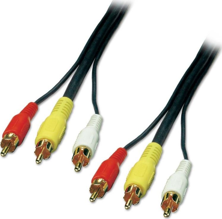 Lindy RCA (Cinch) x3 - RCA (Cinch) x3 kabel 10m černý (35544)