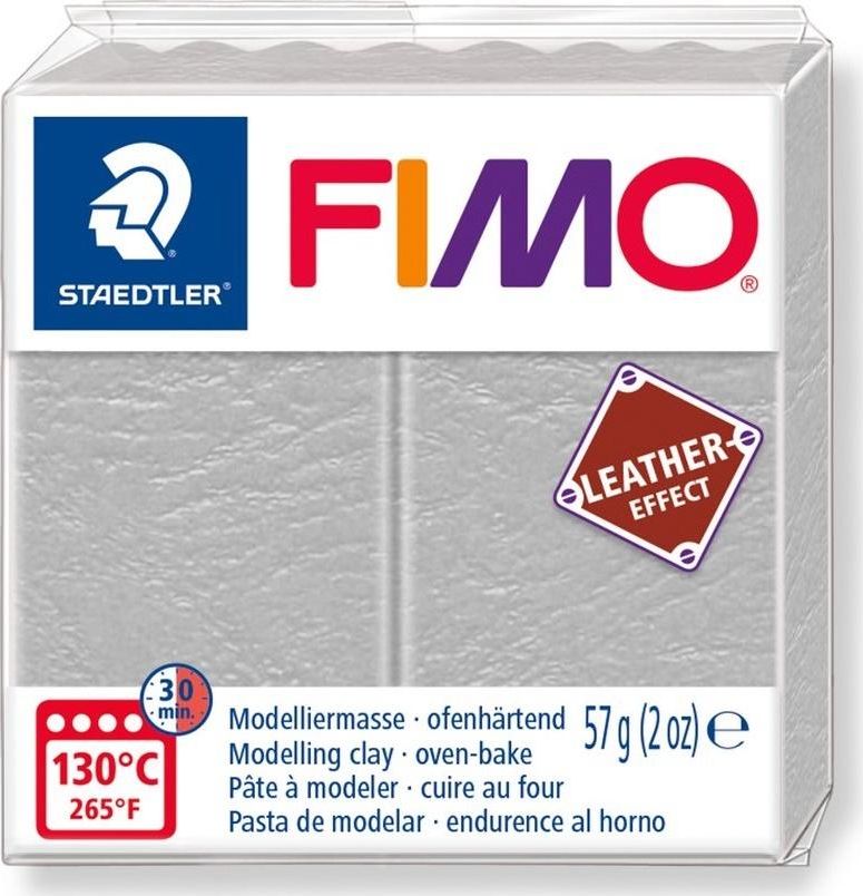 Staedtler Masa Fimo Kůže s efektem 57g světle šedá