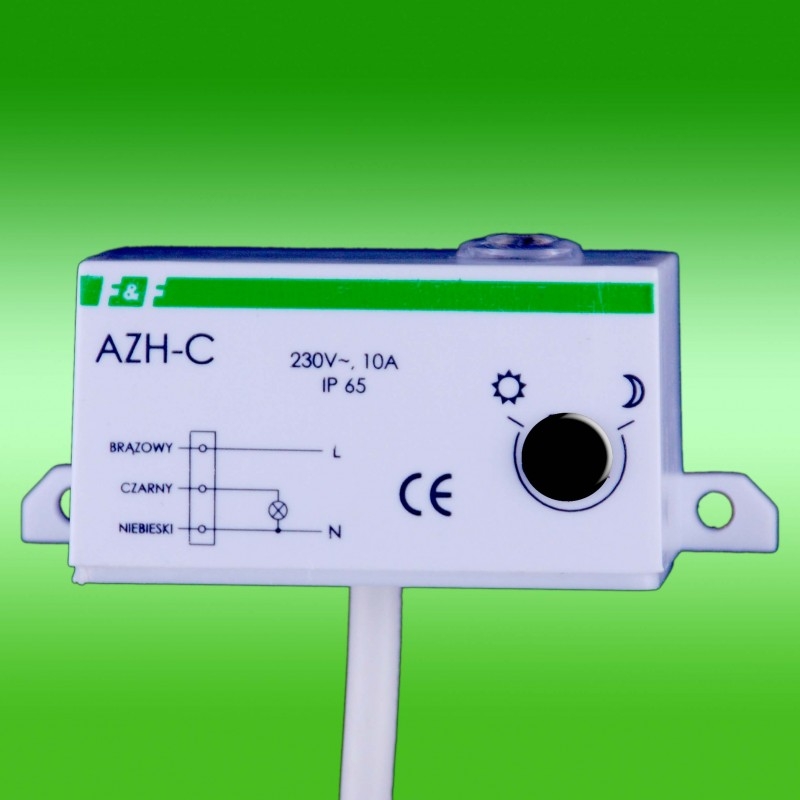 F&F Súmrakový spínač n/t 10A 230V 2-1000lx mini IP65 (AZH-C)