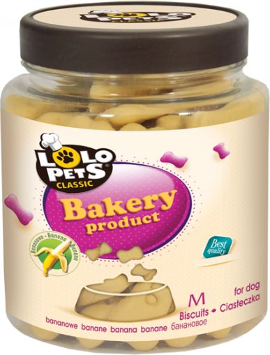 Lolo Pets Classic Cookies - Banánové kosti ve sklenicích M - 210g