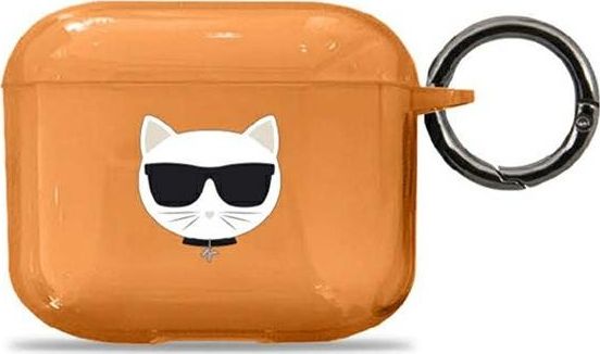 Karl Lagerfeld Case Karl Lagerfeld KLA3UCHFO kryt Apple AirPods 3 oranžový/oranžový Choupette