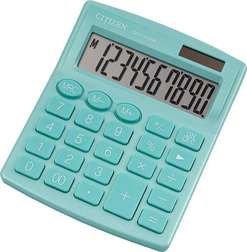 Citizen calculator Citizen calculator SDC810NRGNE, tyrkysová, stolný, 10 miest, duálne napájanie