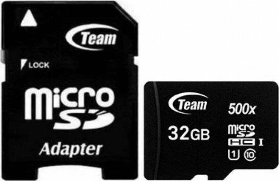 Karta TeamGroup 500x MicroSDHC 32GB Class 10 UHS-I (TUSDH32GCL10U03)