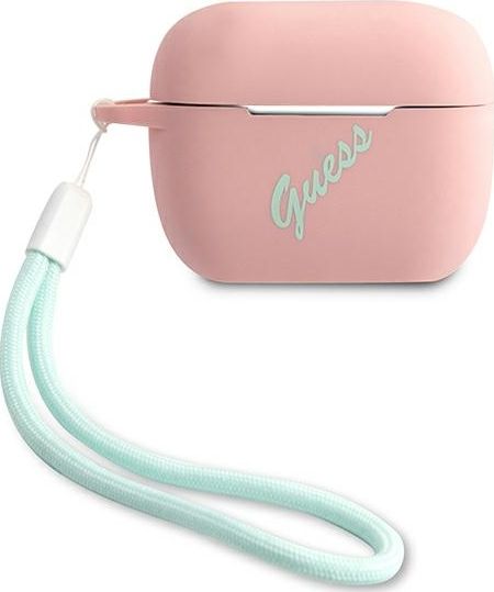 Guess Case Guess GUACAPLSVSPG kryt Apple AirPods Pro růžový zelený/růžový zelený silikonový Vintage