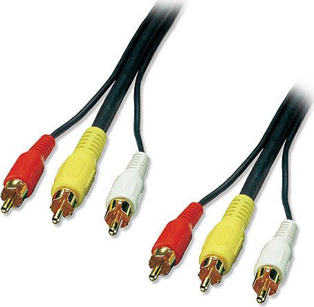 Lindy RCA (Cinch) x3 - RCA (Cinch) x3 kabel 20m černý (35546)