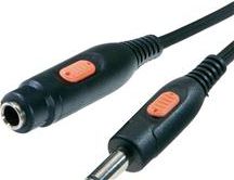 Kábel zdierka Jack 6,3mm - Jack 6,3mm 5m čierna
