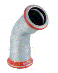 Geberit 45° C-STAHL 35mm Kovová rúra