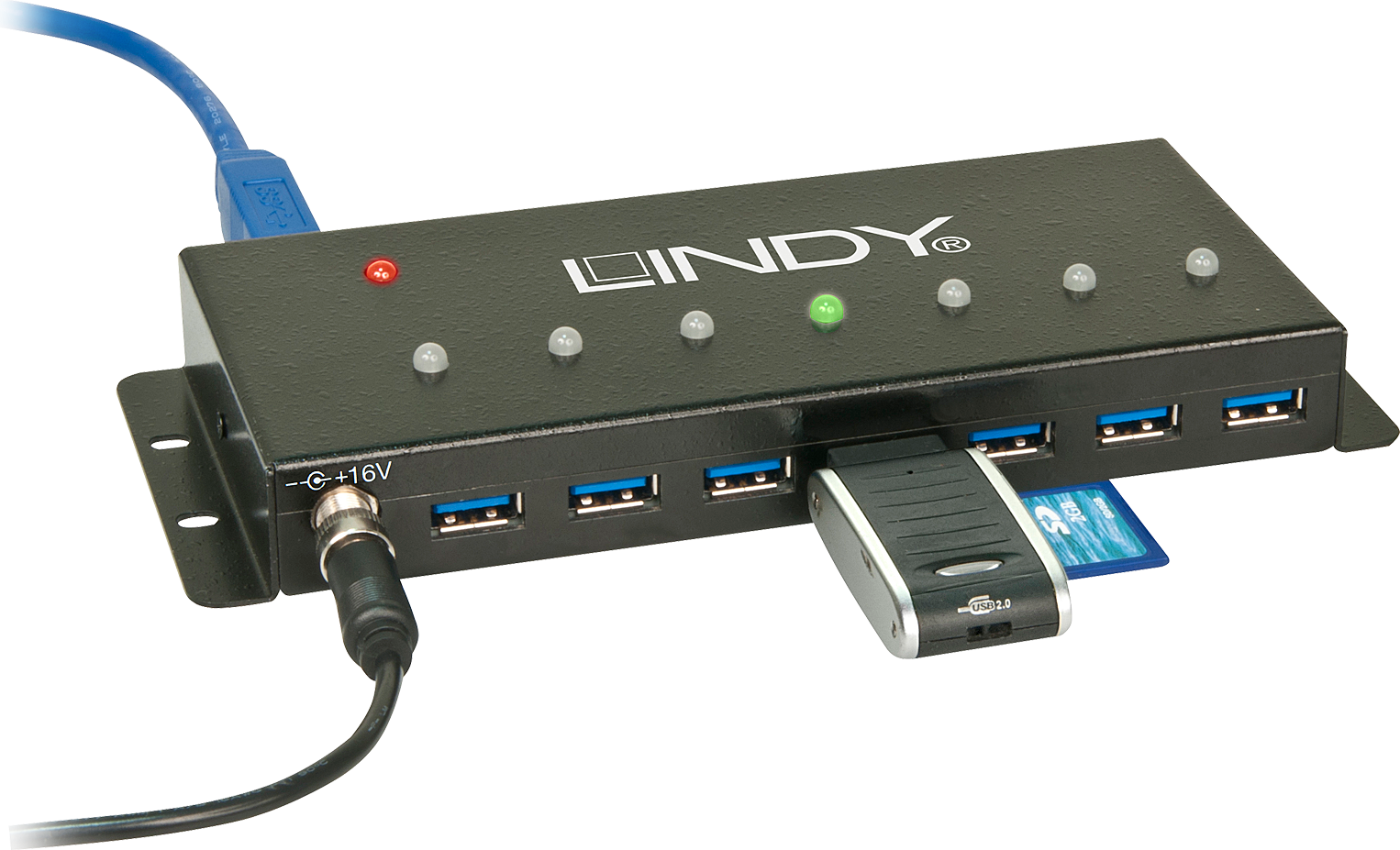 Lindy 7 Port USB 3.0 Metal, USB-Hub 43128