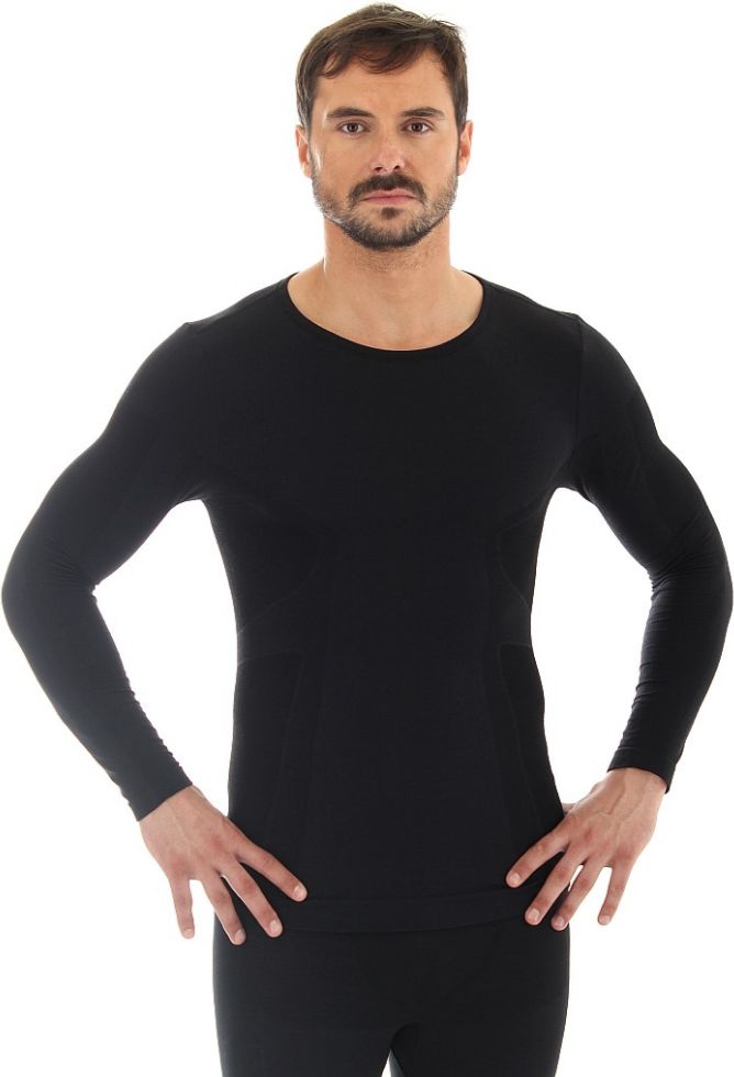 Brubeck Men s Long Sleaves Comfort Wool Black r.