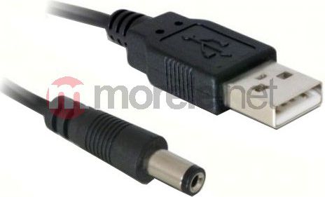 Delock USB kabel USB-A - DC 5,5 x 2,1 mm 1 m černý (82197)