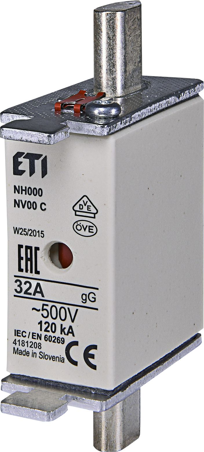 Pojistka pojistky Eti-Polam pojistka NH00C 32A GG/GG 500V WT-00C (004181208)