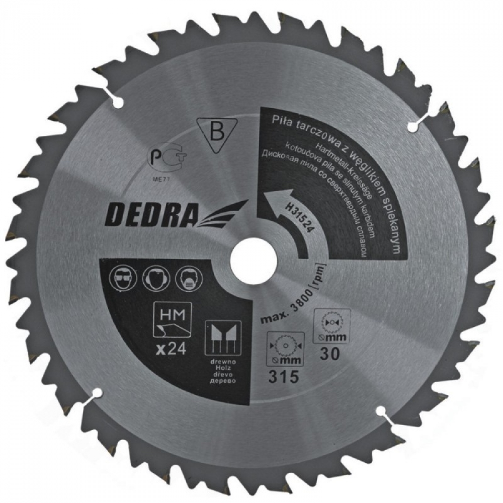 Dedra Kotúčová píla 400x30mm 36 zubov. s HM vložkami a obmedzovačom posuvu - HL40036