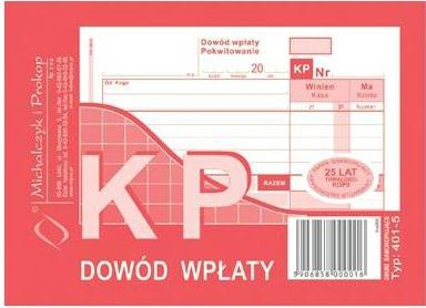 Michalczyk &amp; Prokop Druk KP doklad o zaplatení A6 multikópie, 80 kariet, M&amp;P (38K012A)